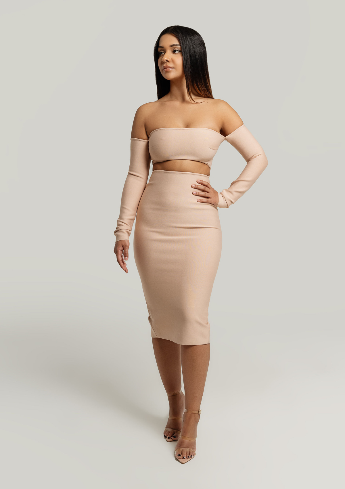 Bella Dress - Nude-0