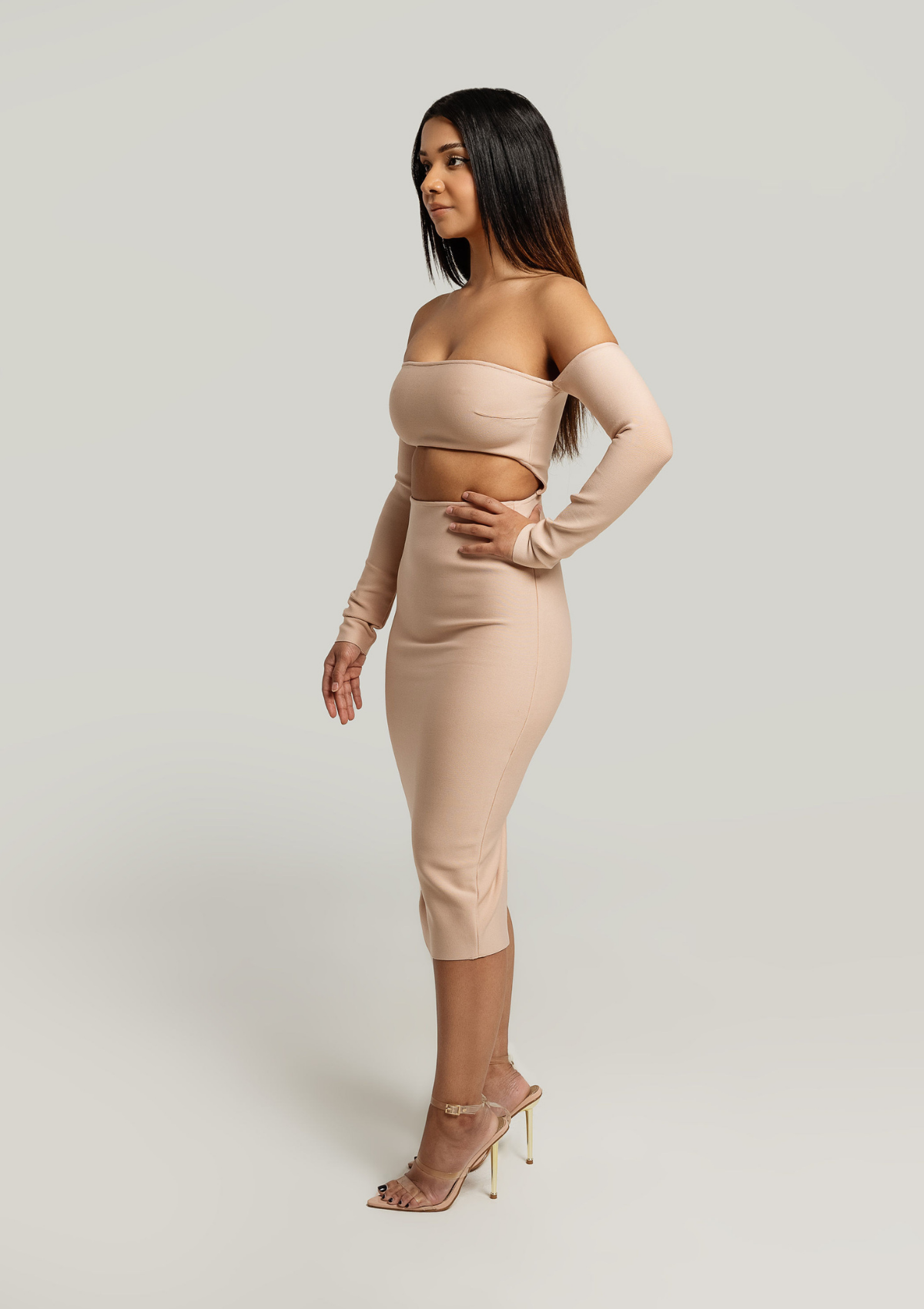 Bella Dress - Nude-1