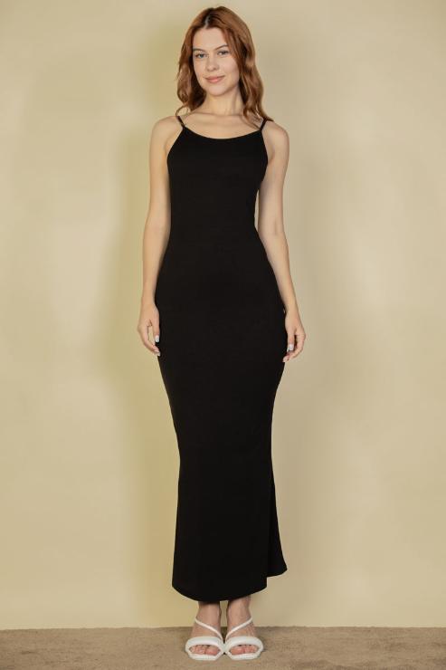 Ribbed Mermaid Hem Camisole Maxi Dress (CAPELLA)-5