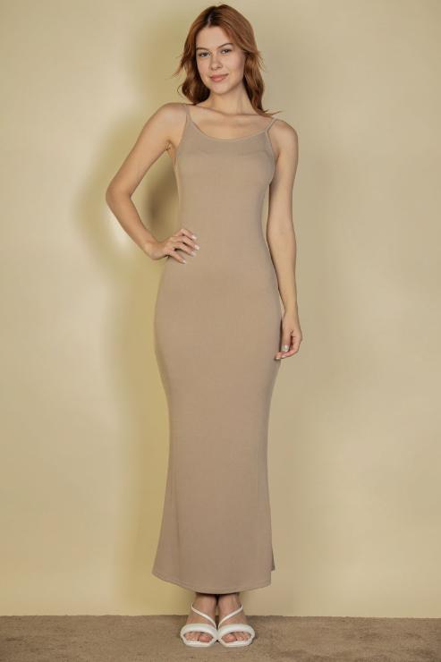 Ribbed Mermaid Hem Camisole Maxi Dress (CAPELLA)-13
