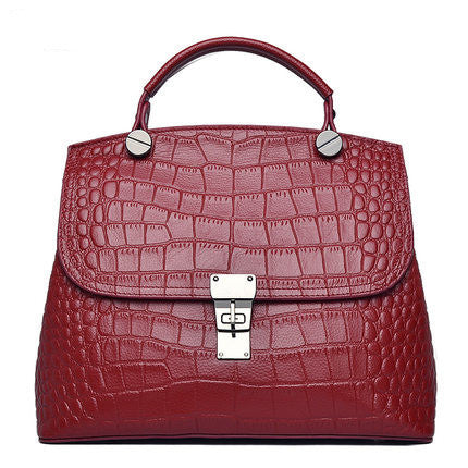 Women's First Layer Cattlehide Leather Fashion Handbag