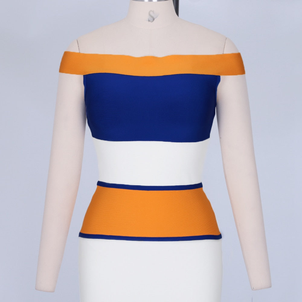 New Arrivals Bandage Dresses Off Shoulder Celebrity Bandage Dresses Yellow  Mermaid Party Dresses-4